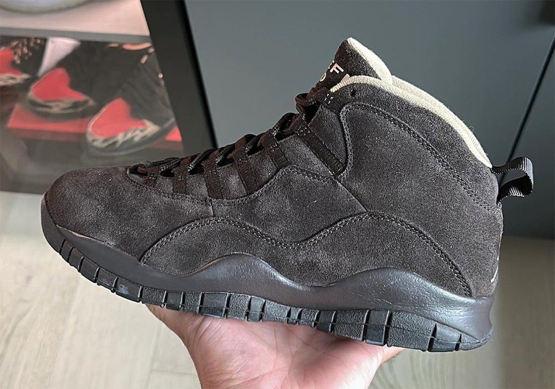 SoleFly Teases Air Jordan 10 “Chocolate” Sample - Rebranded Studios