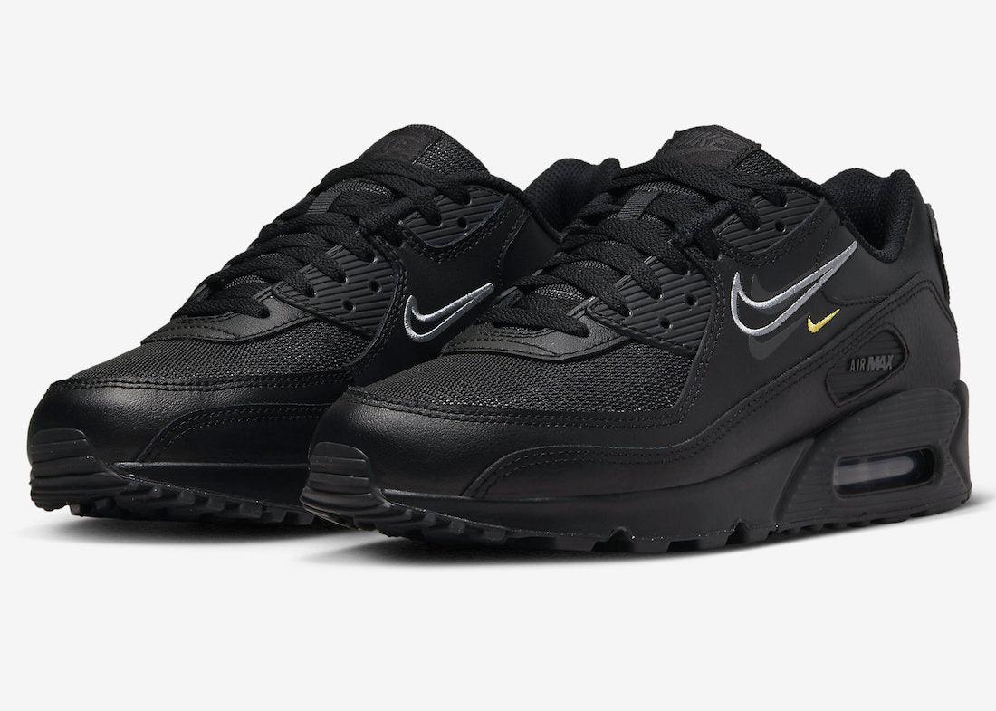 Stealthy Nike Air Max 90 With Multi Swooshes - Rebranded Studios