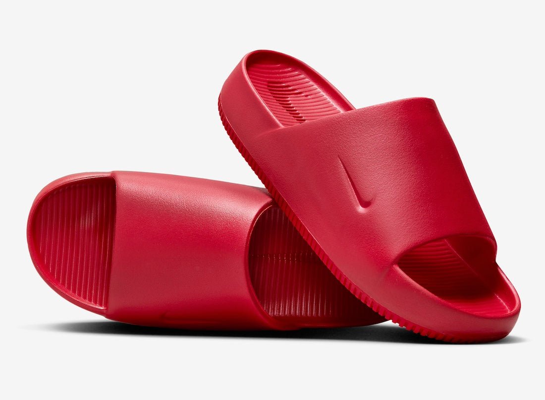 The Nike Calm Slide Goes All-Red - Rebranded Studios