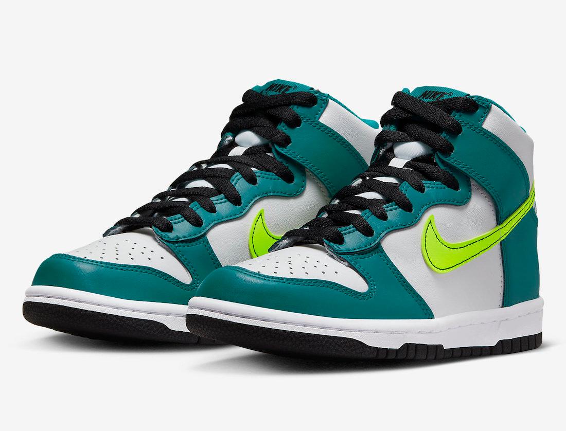 This Nike Dunk High Comes With Bold Volt Swooshes - Rebranded Studios