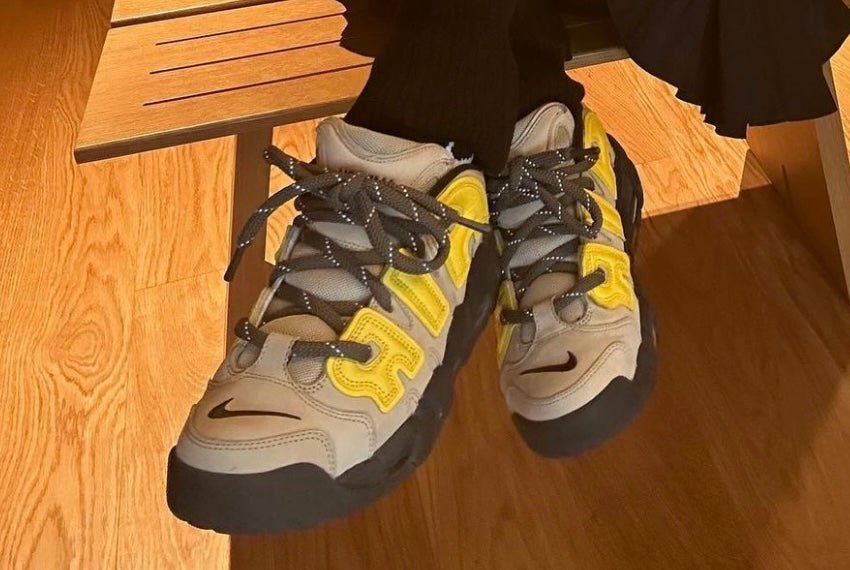 YOON AHN REVEALS THE AMBUSH X NIKE AIR MORE UPTEMPO LOW “LIMESTONE” - Rebranded Studios