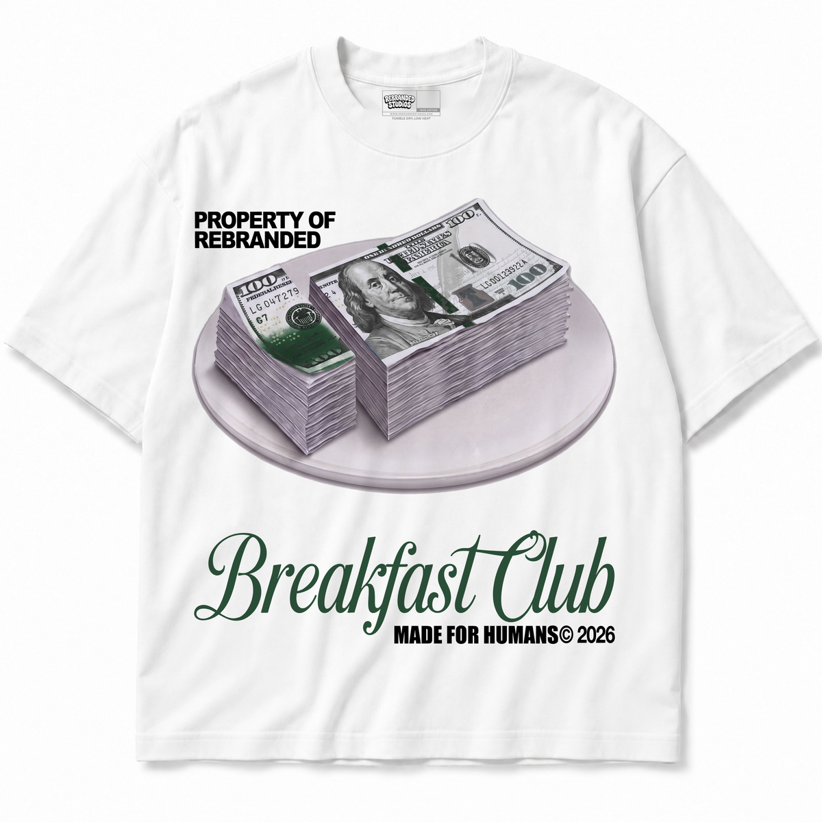 Breakfast Club Air Jordan 12 Bucks graphic T-shirt front without sneakers