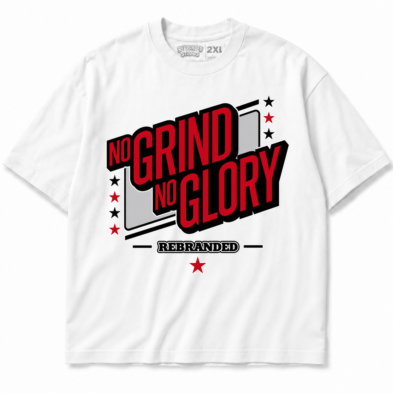 Rebranded Studios No Grind No Glory Air Jordan 9 OG Space Jam Graphic T-Shirt
