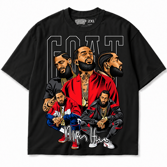 GOAT Nipsey Hussle Graphic T-Shirt | Rebranded Studios — alternate view