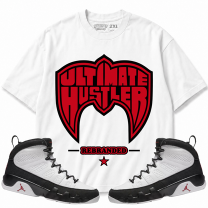 Rebranded Studios Ultimate Hustler Air Jordan 9 OG Space Jam Graphic T-Shirt