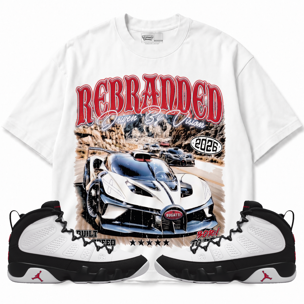 Driven By Vision (Air Jordan 9 OG Space Jam) T-Shirt with matching sneakers