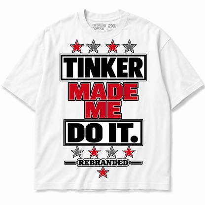 Rebranded Studios Tinker Made Me Do It Air Jordan 9 OG Space Jam Graphic T-Shirt