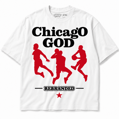 Rebranded Studios Chicago God Air Jordan 9 OG Space Jam Graphic T-Shirt