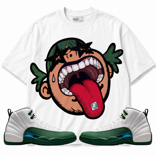Follow Your Dreams 2.0 Air Jordan 12 Bucks graphic T-shirt with matching sneakers