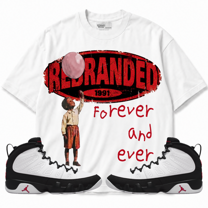 Forever And Ever (Air Jordan 9 OG Space Jam) T-Shirt with matching sneakers