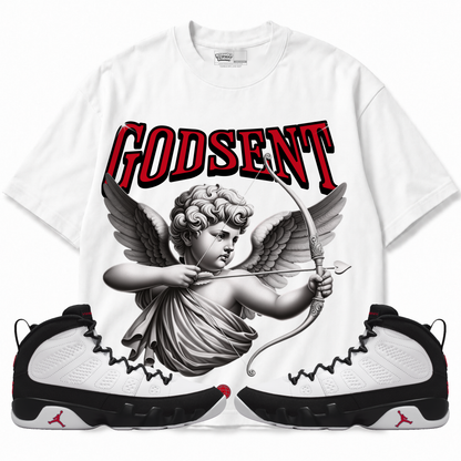 God Sent (Air Jordan 9 OG Space Jam) T-Shirt with matching sneakers