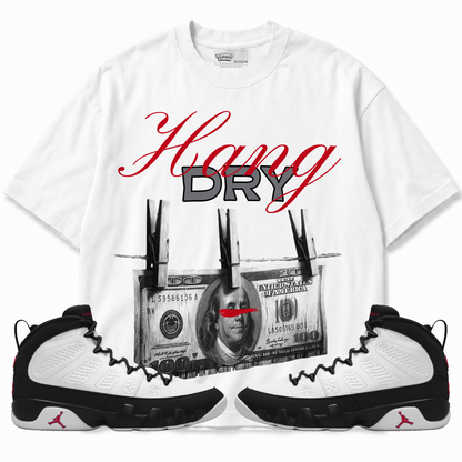 Hang Dry (Air Jordan 9 OG Space Jam) T-Shirt with matching sneakers