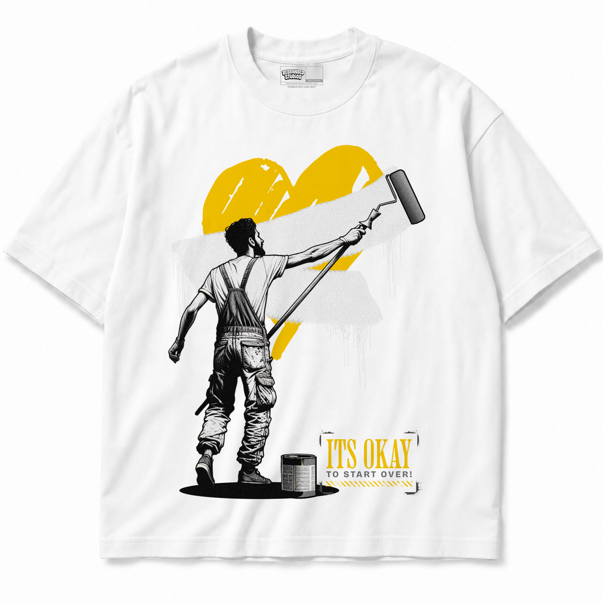 It's Okay To Start Over Air Jordan 4 Tour Yellow graphic T-shirt front without sneakers