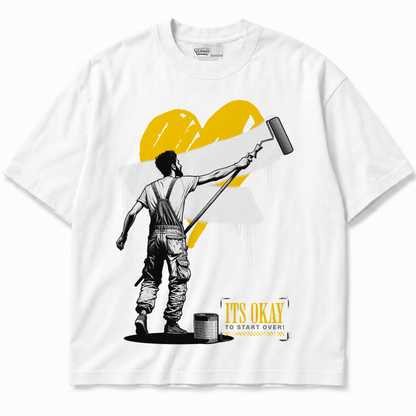 It's Okay To Start Over Air Jordan 4 Tour Yellow graphic T-shirt front without sneakers
