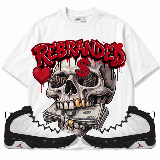 Money Lover (Air Jordan 9 OG Space Jam) T-Shirt with matching sneakers