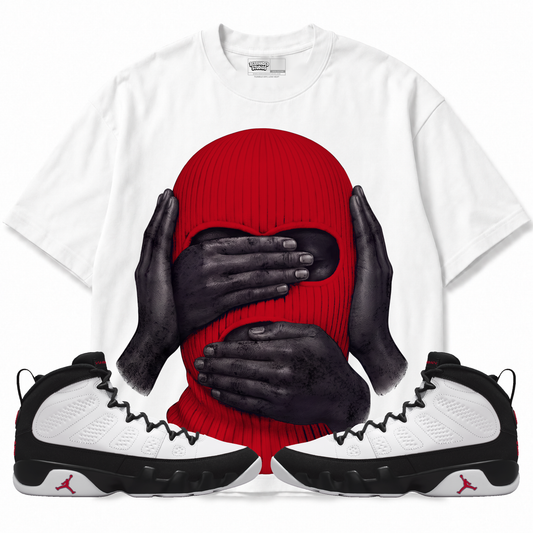 See No Evil Speak No Evil Hear No Evil (Air Jordan 9 OG Space Jam) T-Shirt with matching sneakers