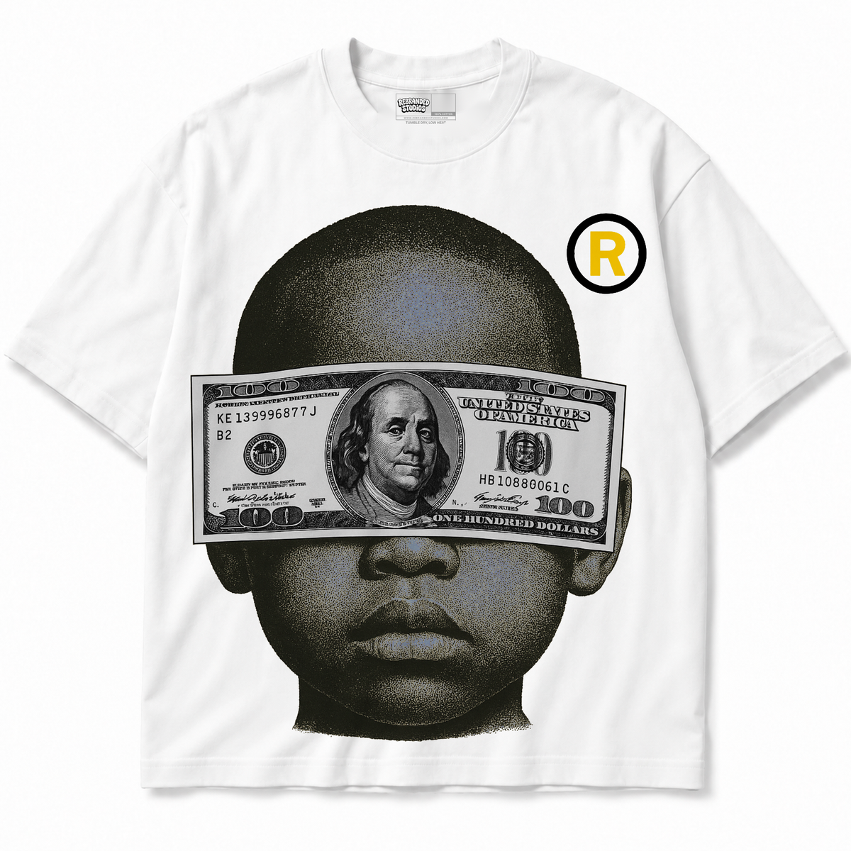 Yung Money Air Jordan 4 Tour Yellow graphic T-shirt front without sneakers
