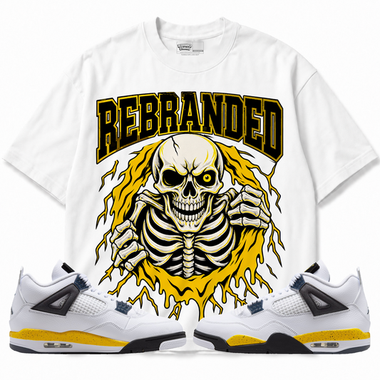 Bonez (Air Jordan 4 Tour Yellow) T-Shirt with matching sneakers