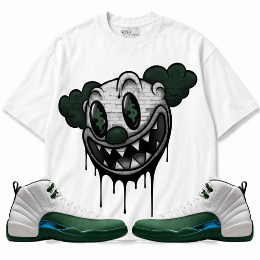 Clown (Air Jordan 12 Bucks) T-Shirt with matching sneakers