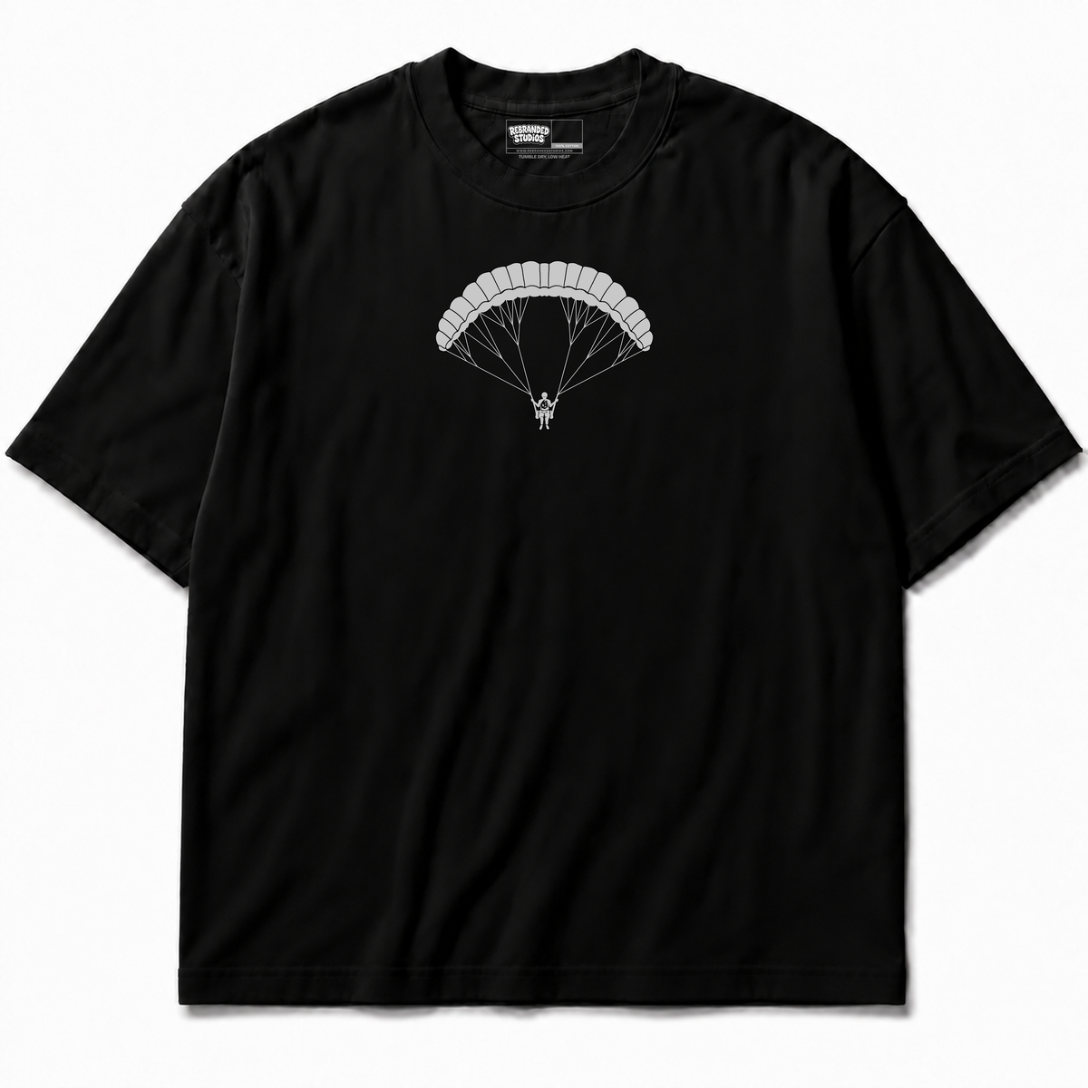 High Life Air Jordan 8 Chrome black graphic tee front without sneakers