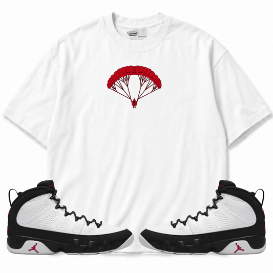 High Life (Air Jordan 9 OG Space Jam) T-Shirt with matching sneakers