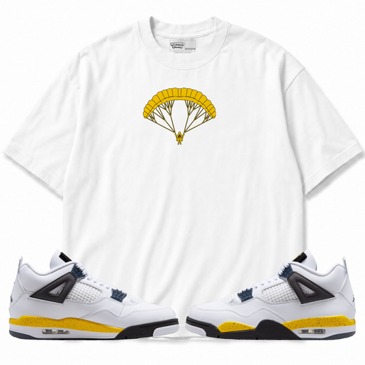 High Life (Air Jordan 4 Tour Yellow) T-Shirt with matching sneakers