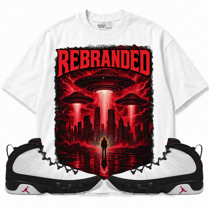 Invasion (Air Jordan 9 OG Space Jam) T-Shirt with matching sneakers