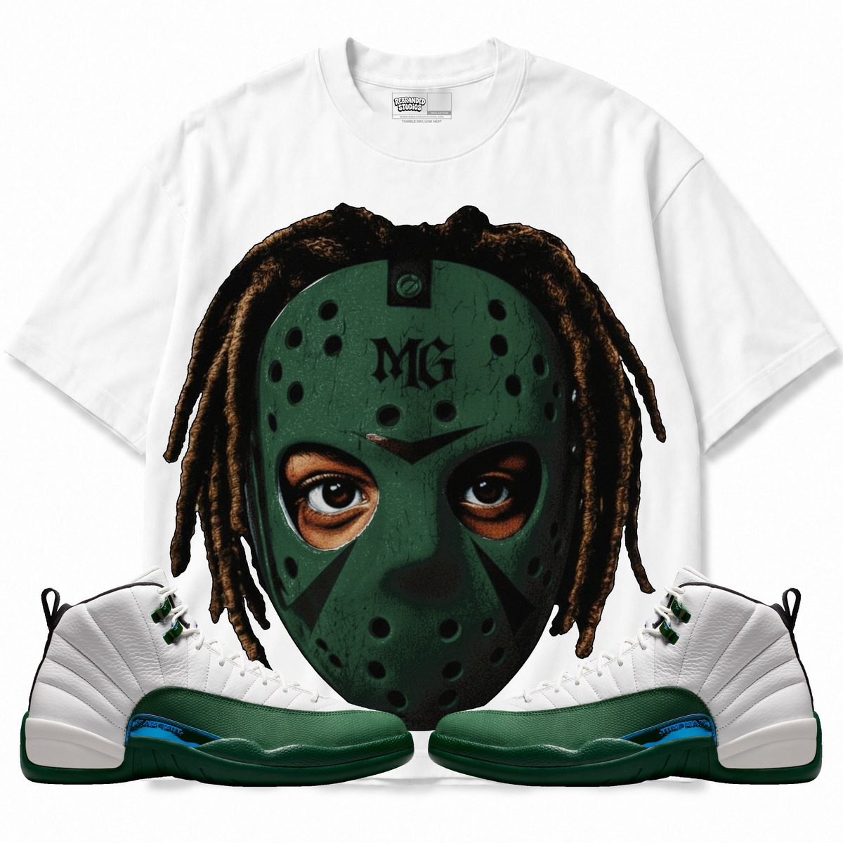 Jason (Air Jordan 12 Bucks) T-Shirt with matching sneakers