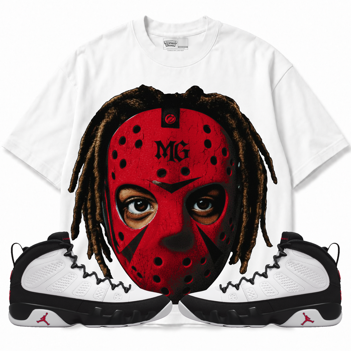 Jason (Air Jordan 9 OG Space Jam) T-Shirt with matching sneakers