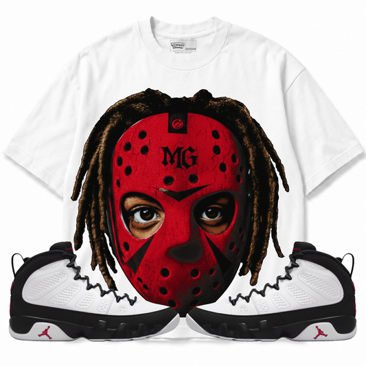 Jason (Air Jordan 9 OG Space Jam) T-Shirt with matching sneakers