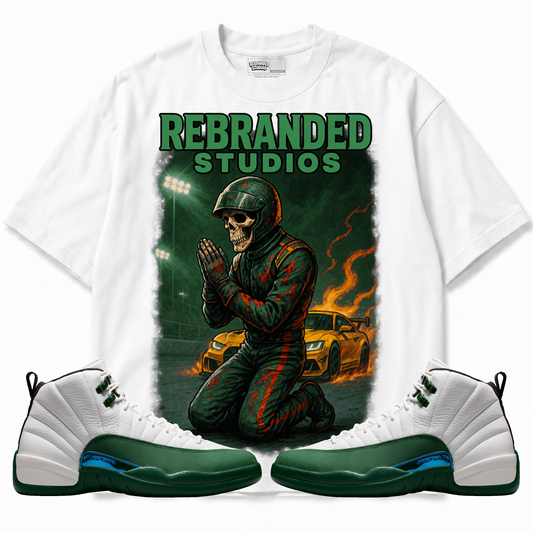Prayers (Air Jordan 12 Bucks) T-Shirt with matching sneakers
