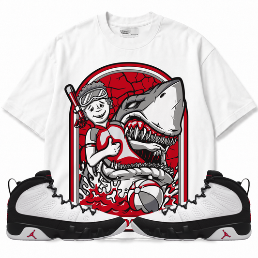 Stay Positive (Air Jordan 9 OG Space Jam) T-Shirt with matching sneakers