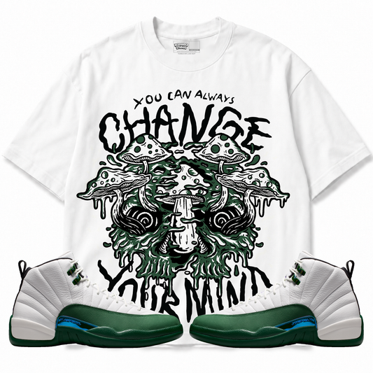 You Can Always Change Your Mind (Air Jordan 12 Bucks) T-Shirt with matching sneakers