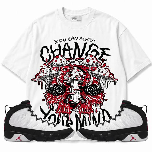 You Can Always Change Your Mind (Air Jordan 9 OG Space Jam) T-Shirt with matching sneakers