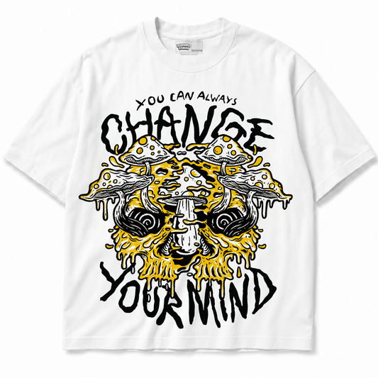 You Can Always Change Your Mind (Air Jordan 4 Tour Yellow) T-Shirt front view — alternate view