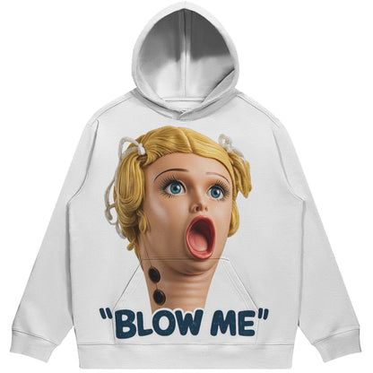Blow Me (Air Jordan 3 True Blue) 380 GSM Brushed Fleece Drawstring Hoodie