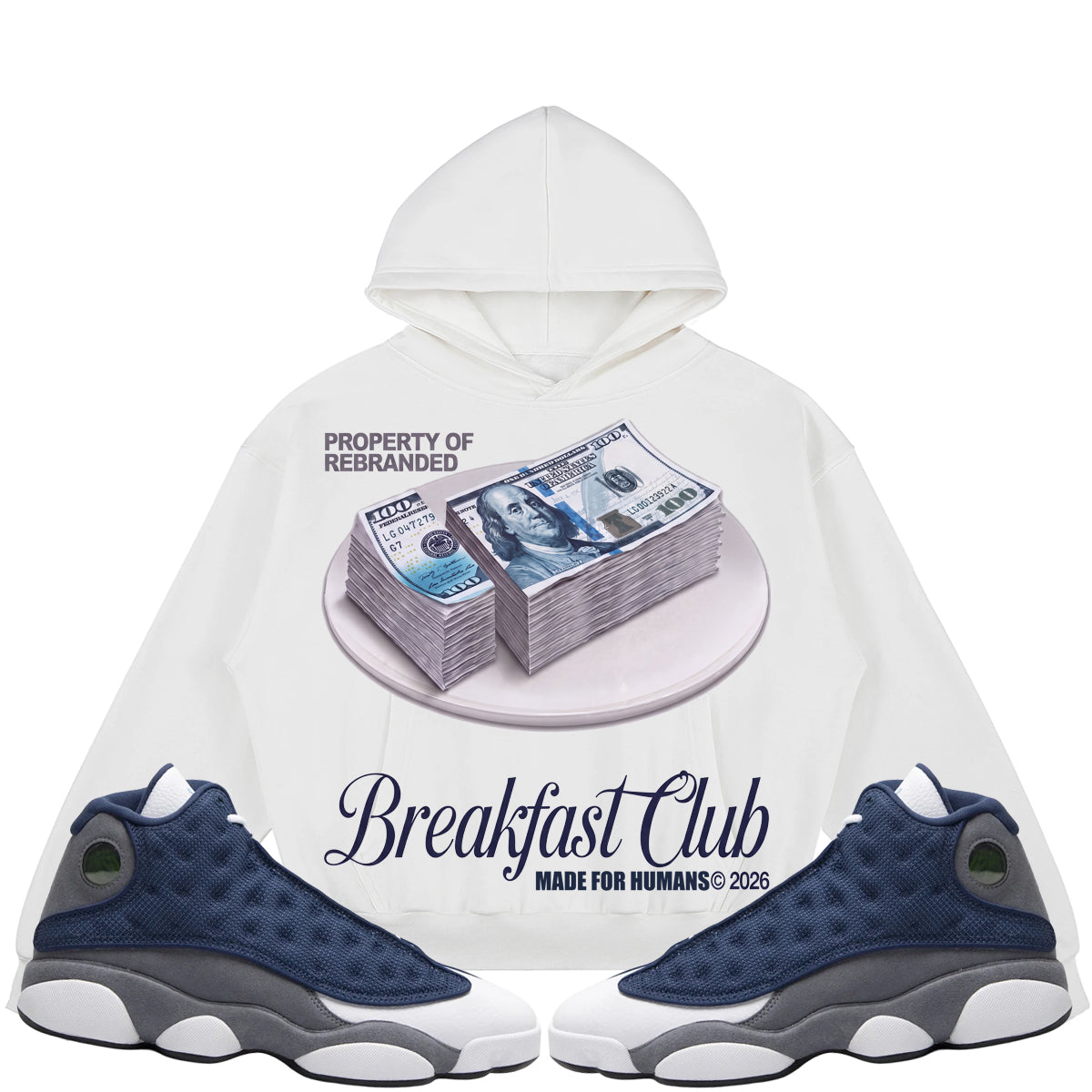 Breakfast Club (Air Jordan 13 Flint) 380GSM Brushed Fleece Relaxed Fit Hoodie