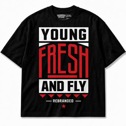 Rebranded Studios Young Fresh And Fly Air Jordan 9 OG Space Jam Graphic T-Shirt