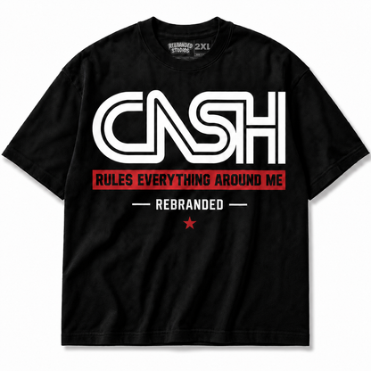 Rebranded Studios Cash Rules Everything Around Me Air Jordan 9 OG Space Jam Graphic T-Shirt
