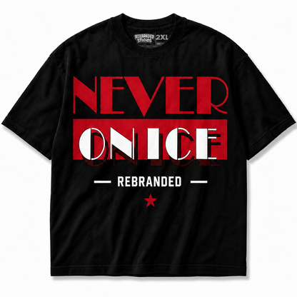 Rebranded Studios Never On Ice Air Jordan 9 OG Space Jam Graphic T-Shirt
