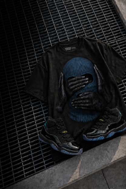 Rebranded Studios See No Evil Speak No Evil Hear No Evil Air Jordan 11 Gamma Blue Graphic T-Shirt