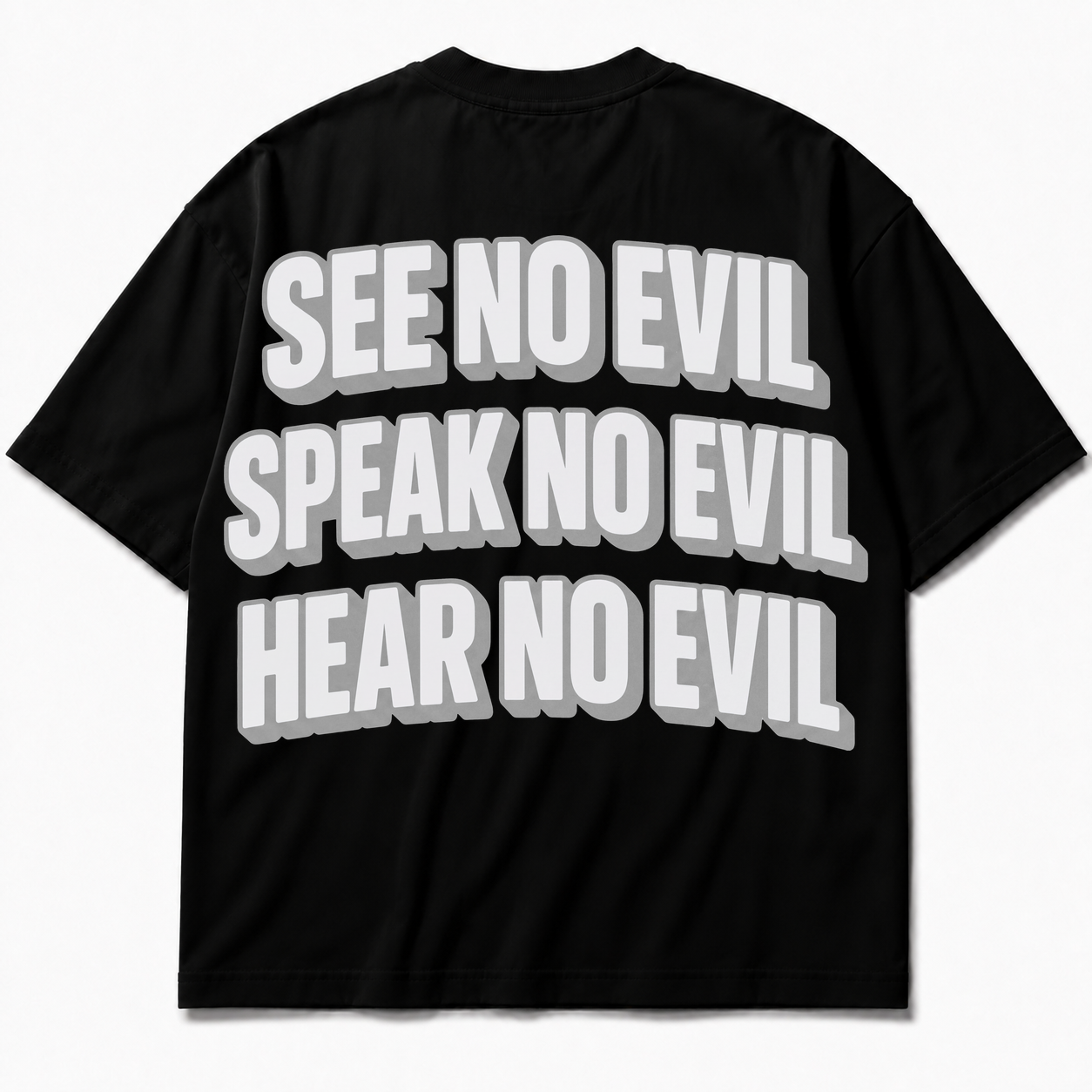 Rebranded Studios See No Evil Air Jordan 8 Chrome 425GSM Oversized Graphic T-Shirt