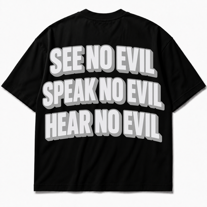 Rebranded Studios See No Evil Air Jordan 8 Chrome 425GSM Oversized Graphic T-Shirt