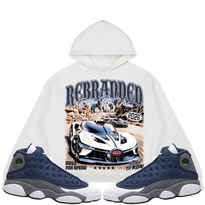Driven By Vision (Air Jordan 13 Flint) 380GSM Brushed Fleece Relaxed Fit Hoodie