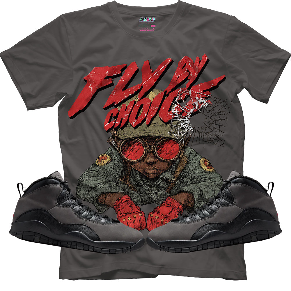 Fly By Choice (Air Jordan 10 Shadow) T-Shirt