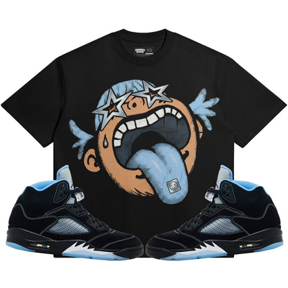 Follow Your Dreams (Air Jordan 5 Black Carolina UNC) 425GSM Oversized T-Shirt
