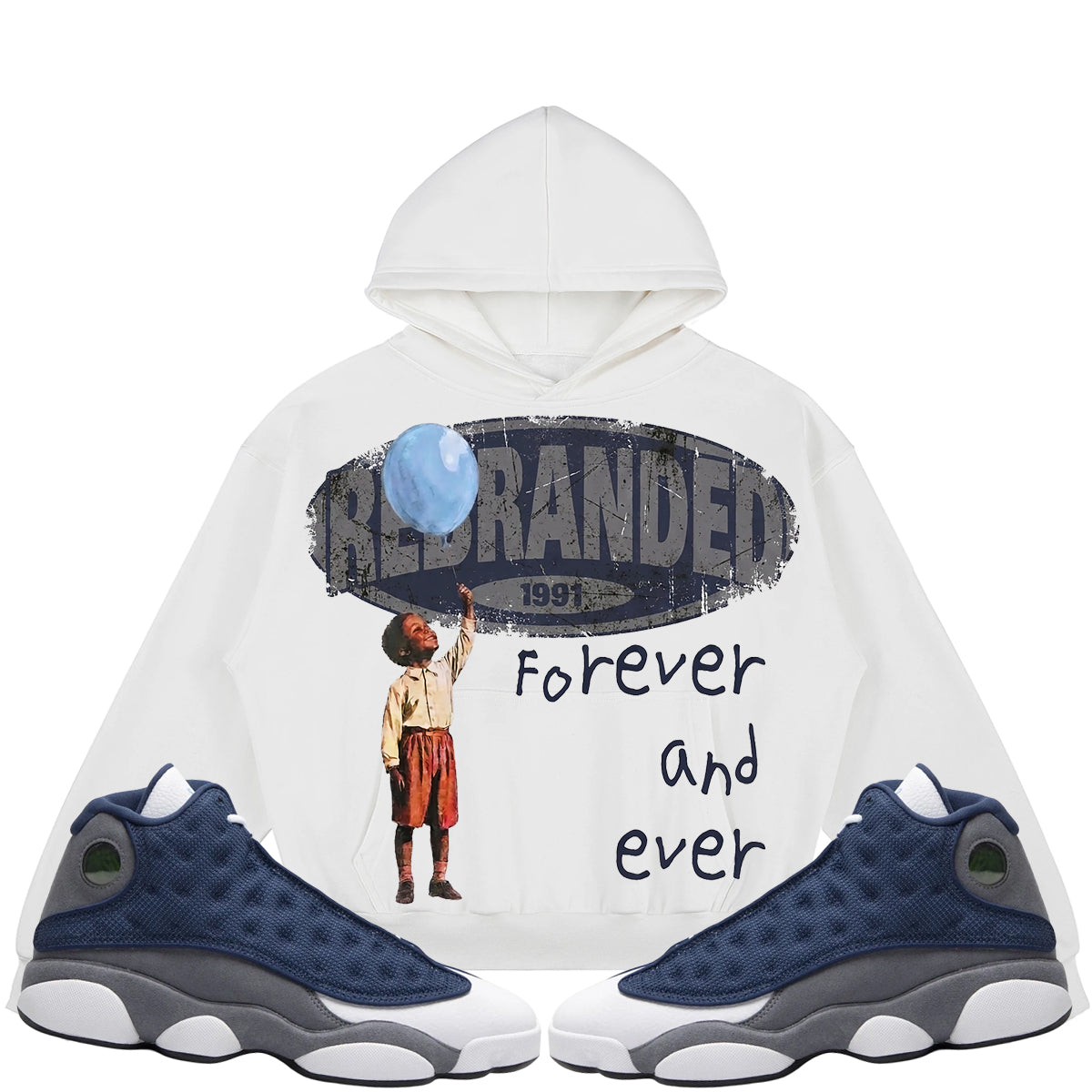 Forever And Ever (Air Jordan 13 Flint) 380GSM Brushed Fleece Relaxed Fit Hoodie