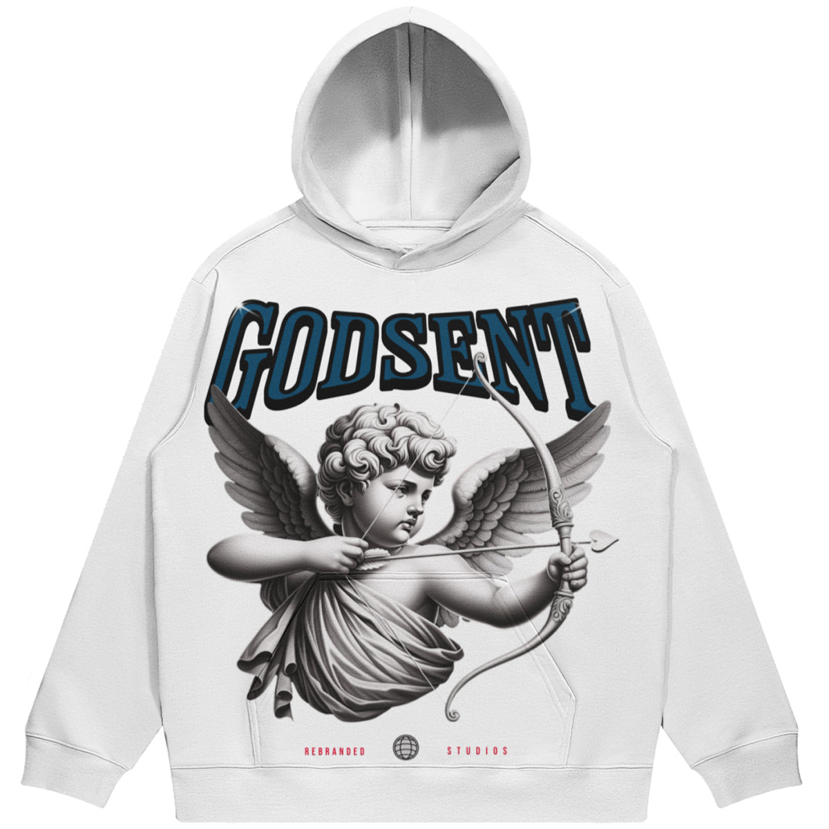 God Sent (Air Jordan 3 True Blue) 380 GSM Brushed Fleece Drawstring Hoodie