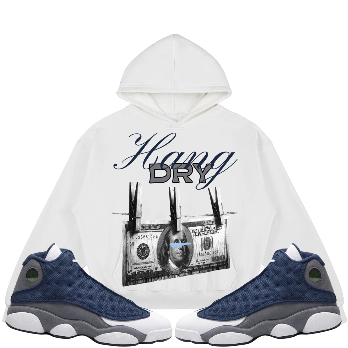 Hang Dry (Air Jordan 13 Flint) 380GSM Brushed Fleece Relaxed Fit Hoodie