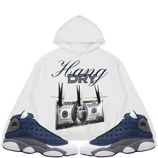 Rebranded Studios Hang Dry Air Jordan 13 Flint 380GSM Brushed Fleece Relaxed Fit Hoodie